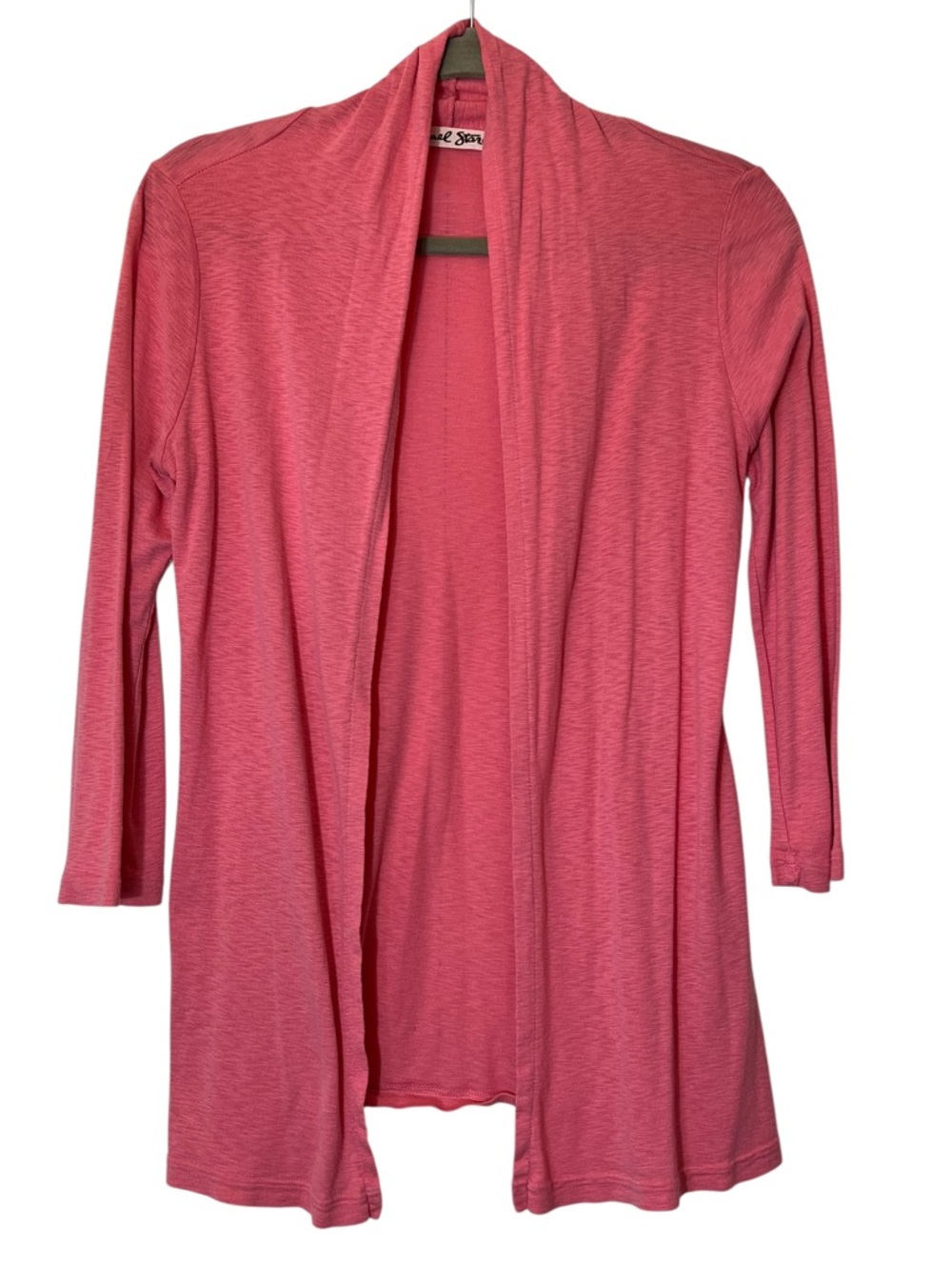 Michael Stars Women's Lightweight Open Cardigan Size OS PINK Spring Office